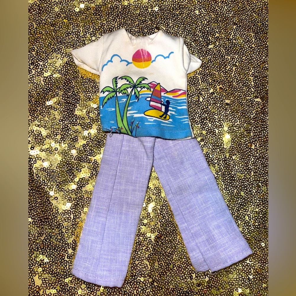 Yoana Baraschi Doll Outfit Tropical Surf Tee and Lilac Pants